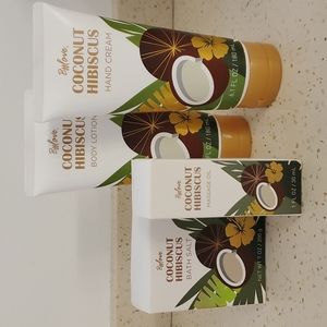 Coconut Hibiscus 🌺 Spa Lotion, Message Oil & Bath Salt Set